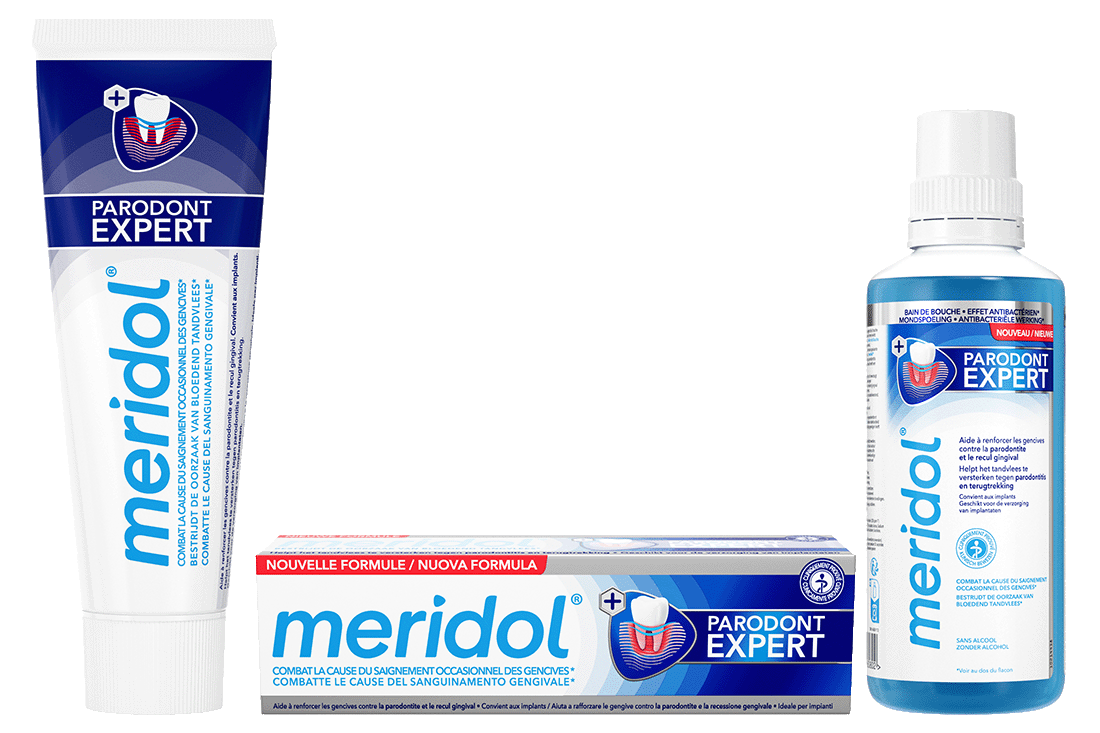 meridol® PARODONT EXPERT – Soins bucco-dentaires quotidiens des gencives sujettes à la parodontite
